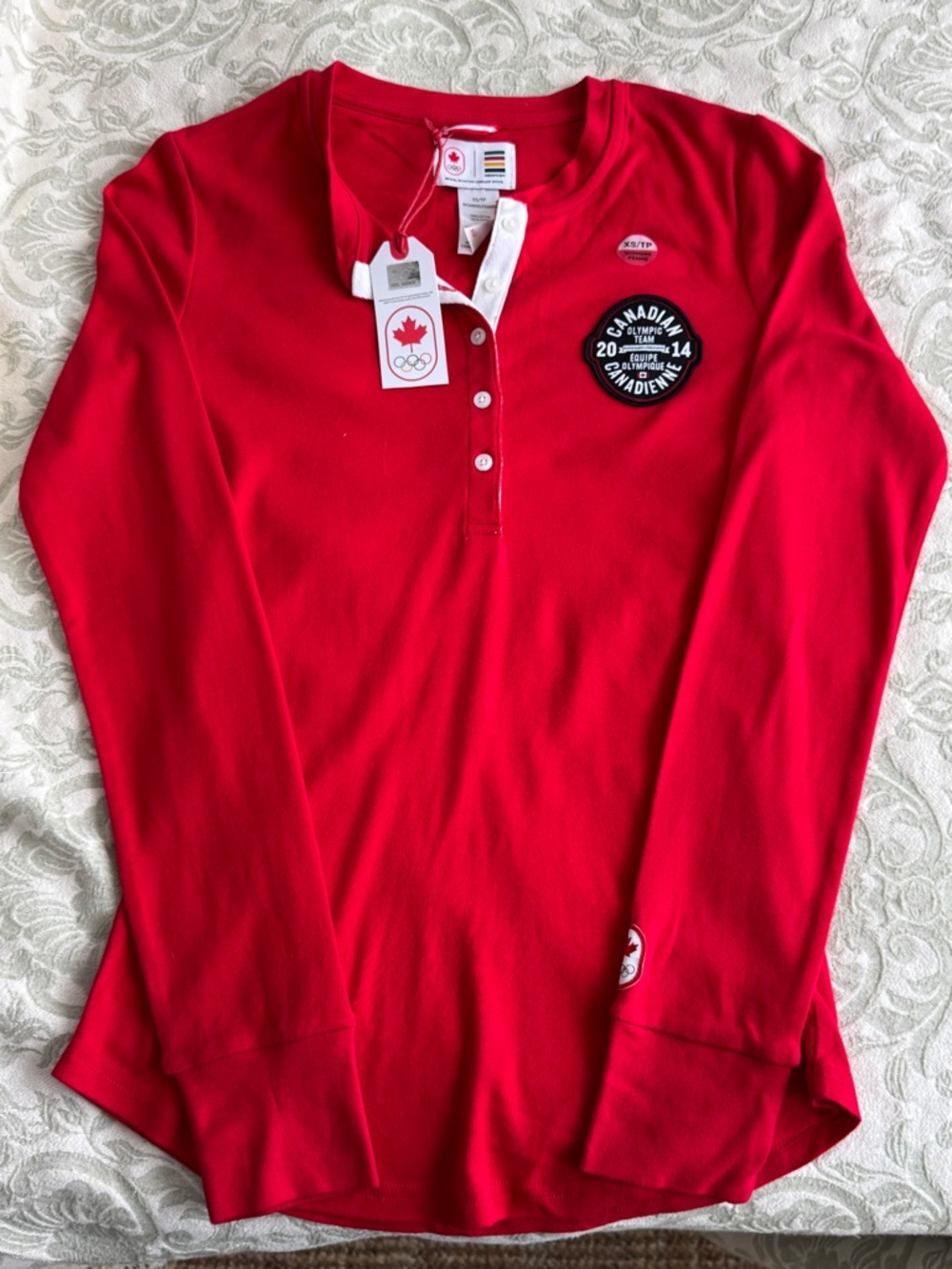Canadian Olympic Team 2014 Red Top with Team Canada Patch